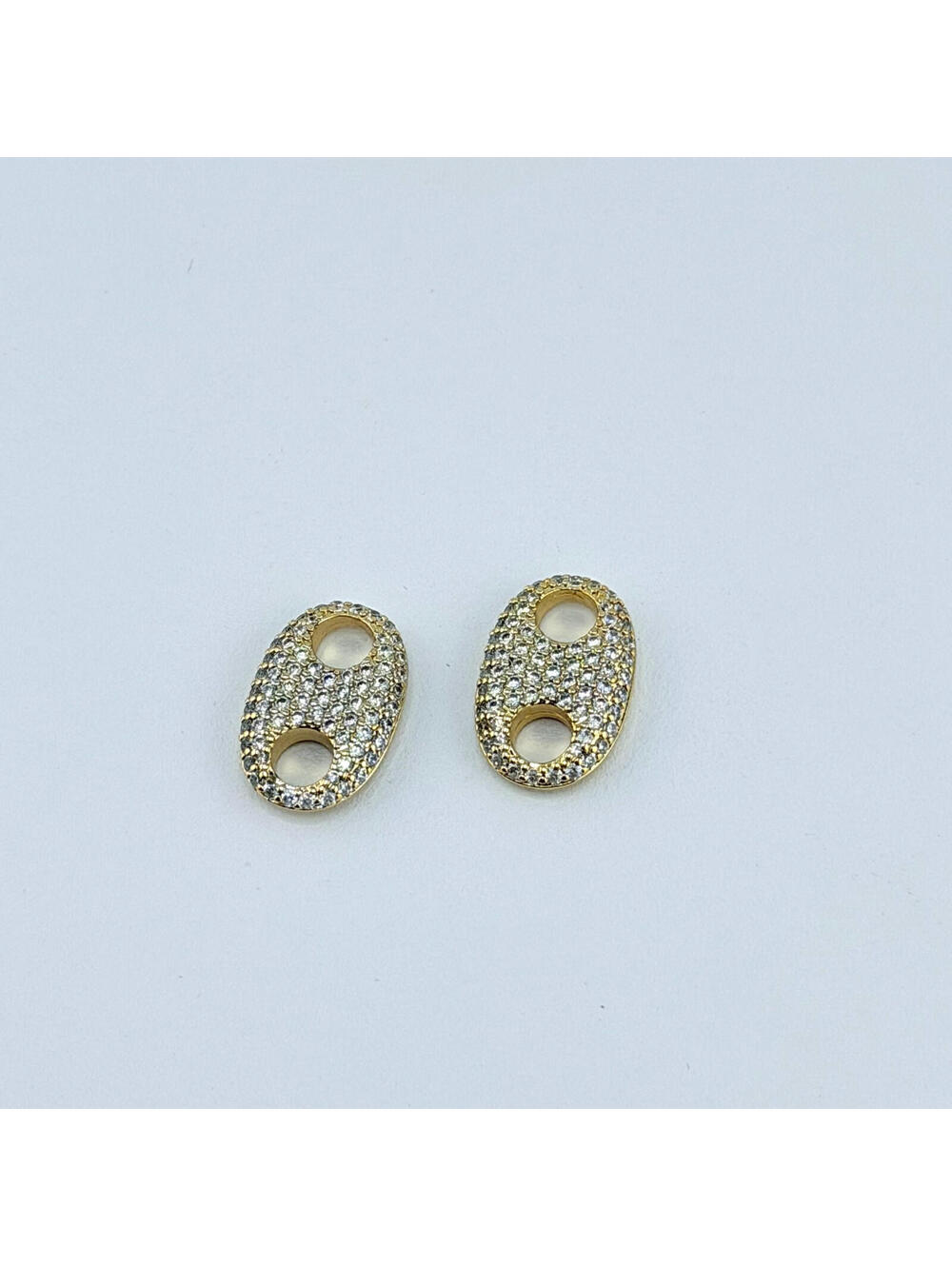 Bomb Party Charming Hoops CHARMS ONLY  Clear CZ on GOLD